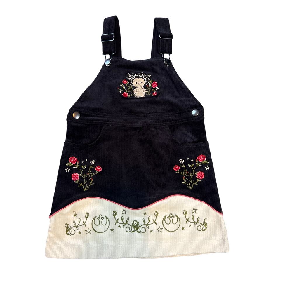 Star Wars Leia corduroy Toddler bib Overall Dress BoxLunch Exclusive 5T NEW